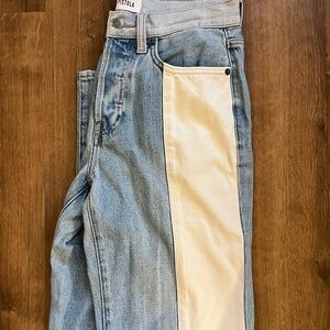 Pistola Light Blue and Cream Denim Jeans